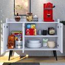 Ver imagem 2 de Aparador Buffet Pequeno Retrô Cantinho Café Sala Escritório Cozinha Wood New Simples