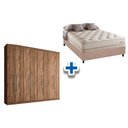 Ver imagem 1 de Cama Box Casal + Colchão Scotland Herval + Guarda Roupa Master Vip 8.4 Atacama