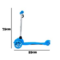 Patinete Infantil 3 Rodinhas com Led:azul - 3