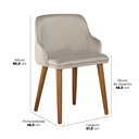 Ver imagem 2 de 2 Cadeiras Million Decorativa Recepção Pés Madeira Maciça