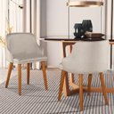 Ver imagem 1 de 2 Cadeiras Million Decorativa Recepção Pés Madeira Maciça