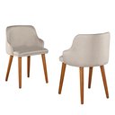 Ver imagem 3 de 2 Cadeiras Million Decorativa Recepção Pés Madeira Maciça