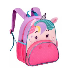 Mochila de Bichinhos Animais Zoo Infantil Clio Pets Escolar Unicórnio