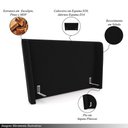 Ver imagem 3 de Cabeceira Design para Cama Queen Torres Pés em Madeira Veludo Preto G91 - Gran Belo