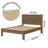 Cama Casal para Colchão 138x188 Castanho Deper Shop Jm - 2