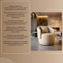 Ver imagem 7 de Poltrona Orgânica Redonda para Sala Quarto Recepção Liz Confortável Elegante Courino Premiun Pentead