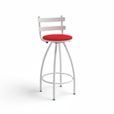 Ver imagem 1 de Kit Cadeira Giratoria e Fixa Altura 70cm Assento 35cm:vermelho/branco