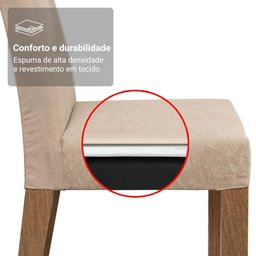 Conjunto Sala de Jantar Madesa Cecilie Mesa Tampo de Vidro com 4 Cadeiras Rustic/crema/imperial - 8