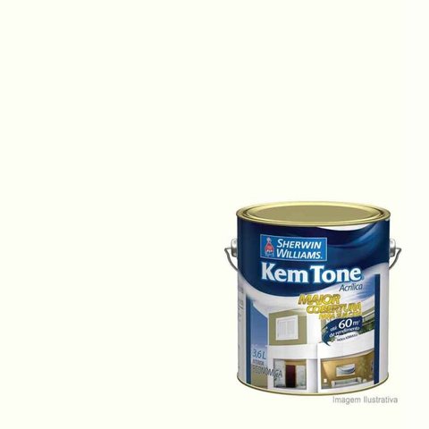 Tinta Látex Kemtone vinil acrílico 3,6 litros branco gelo Sherwin Williams