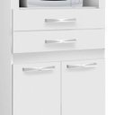 Ver imagem 7 de Paneleiro Duplo 4 Portas 2 Gavetas 1 Nicho Lívia Chf