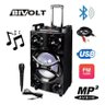Caixa de Som Bluetooth Rodinhas Acústica 600W Vicini USB Fm Auxiliar Cartão SD Microfone Alça Vc - 1