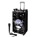 Ver imagem 3 de Caixa de Som Bluetooth Rodinhas Acústica 600W Vicini USB Fm Auxiliar Cartão SD Microfone Alça Vc