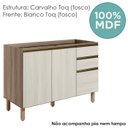 Ver imagem 4 de Balcao para Pia 2p 3g 120cm Mdf Kali 16417 Carvalho Toq Bianco Toq Nicioli