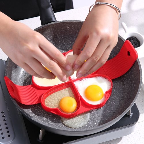 Jogo Com 4 Formas Para Cozinhar Ovos Magic Egg Em Silicone