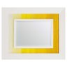 Espelho Decorativo com Moldura Branca com Amarelo Rústico com Bisotê 120x155cm - 3