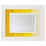Espelho Decorativo com Moldura Branca com Amarelo Rústico com Bisotê 120x155cm - 4