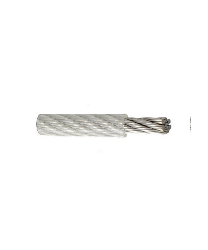 Cabo de Aço Revestido PVC Cristal 6x7 Vias 3/32" Ou 2,4mm - 50 Metros - 2