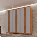 Ver imagem 1 de Guarda Roupa Casal Dunas 6 Portas e 2 Gavetas Mdf Moderna Naturalle/off White com Pés