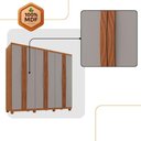 Ver imagem 5 de Guarda Roupa Casal Dunas 6 Portas e 2 Gavetas Mdf Moderna Naturalle/off White com Pés
