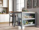 Ver imagem 1 de Bancada gourmet ilha cozinha Ditália 2 Prat. Cinza CD-1019
