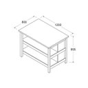 Ver imagem 5 de Bancada gourmet ilha cozinha Ditália 2 Prat. Cinza CD-1019