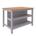 Ver imagem 3 de Bancada gourmet ilha cozinha Ditália 2 Prat. Cinza CD-1019
