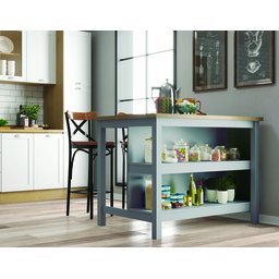 Bancada gourmet ilha cozinha Ditália 2 Prat. Cinza CD-1019 - 3