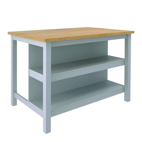 Bancada gourmet ilha cozinha Ditália 2 Prat. Cinza CD-1019