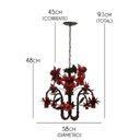 Ver imagem 2 de Luminária para Quarto Rustico Decoração de Ambiente Interno Direto da Fabrica - Vermelho Claro