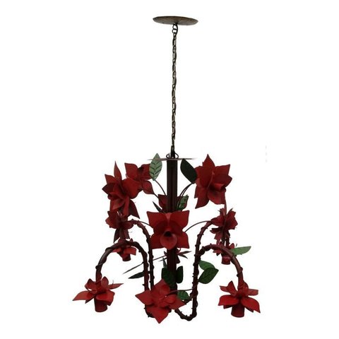 Luminária para Quarto Rustico Decoração de Ambiente Interno Direto da Fabrica - Vermelho Claro