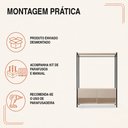 Ver imagem 5 de Closet Estilo Industrial Dallas 2 Gavetas e Suporte para Cabide Klm Móveis