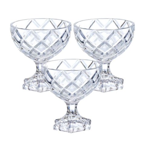 Taças de Sobremesa em Vidro Pineapple 170ml 3 Peças - Hauskraft Tcsv031