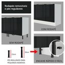 Ver imagem 6 de Kit Com 2 Balcões De Cozinha 4 Portas 3 Gavetas Branco/Preto