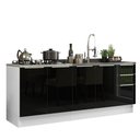Ver imagem 5 de Kit Com 2 Balcões De Cozinha 4 Portas 3 Gavetas Branco/Preto