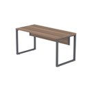 Ver imagem 6 de Escrivaninha Mesa Escritório X 150cm Industrial Walnut e Grafito Marrom