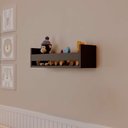 Ver imagem 1 de Prateleira Porta Brinquedo Preta 50 X 12cm Suporte Invisivel
