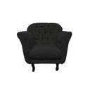 Ver imagem 4 de Kit 2 Poltronas Decorativa Dália Veludo Preto