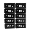 Ver imagem 1 de Adesivo Etiqueta Voltagem 110v / 220v 20 Unid para Tomada