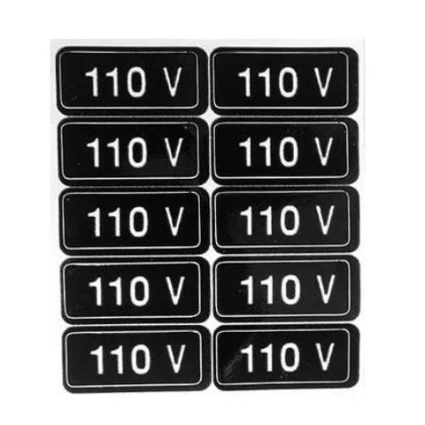 Adesivo Etiqueta Voltagem 110v / 220v 20 Unid para Tomada