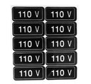 Ver imagem 1 de Adesivo Etiqueta Voltagem 110v / 220v 20 Unid para Tomada
