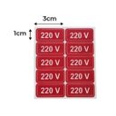 Ver imagem 5 de Adesivo Etiqueta Voltagem 110v / 220v 20 Unid para Tomada