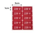 Ver imagem 5 de Adesivo Etiqueta Voltagem 110v / 220v 20 Unid para Tomada