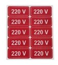 Ver imagem 4 de Adesivo Etiqueta Voltagem 110v / 220v 20 Unid para Tomada