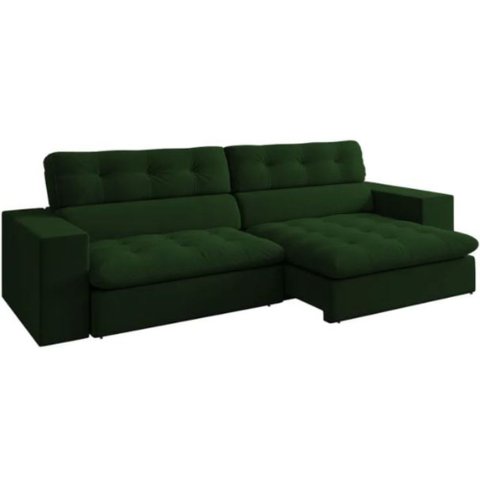 Sofá 4 Lugares Sereno Retrátil / Reclinável - Élpis Móveis - Verde