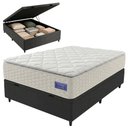 Ver imagem 1 de Cama Box Baú Casal Colchão Ortopédico Atena Molas Ensacadas Pillow Top Hip Sleep