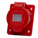 Ver imagem 1 de Tomada Industrial Embutir, Plástico, 32a 380-415v, 3p+n+t, 6h, Ip44, Cor Vermelho, (pcte 1un) Decorl