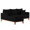 Ver imagem 4 de Sofá 3 Lugares Beny com Chaise Esquerdo Corino Preto