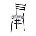 Ver imagem 2 de 6 Cadeiras Epoxi Preta para Cozinha Assento Floral:floral Branco