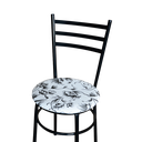 Ver imagem 5 de 6 Cadeiras Epoxi Preta para Cozinha Assento Floral:floral Branco