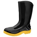 Ver imagem 1 de Bota Pvc Cano Médio Preta e Amarela Nº37 - 110vflexf-pra - Marluvas Bota Pvc Preta/am Cano Medio N.3